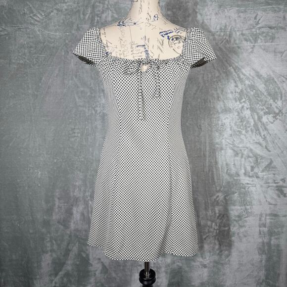 Levis Missha Ruffle Sleeve Mini Dress XS Gingham - Picture 1 of 16